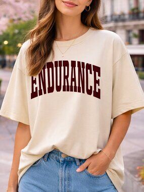 Oversize Cotton T-Shirt with Motivational Quotes – Casual Comfort for Women & Me